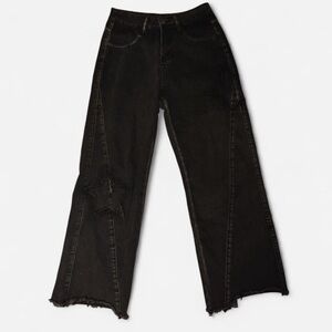 Black Straight Leg Star Jeans